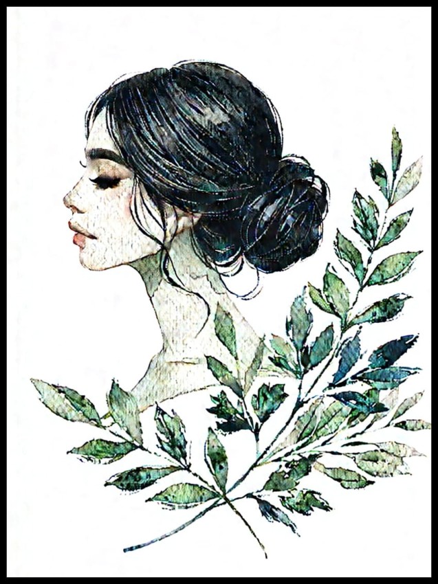 Kobieta w kwiatach w ramcee 1.jpg