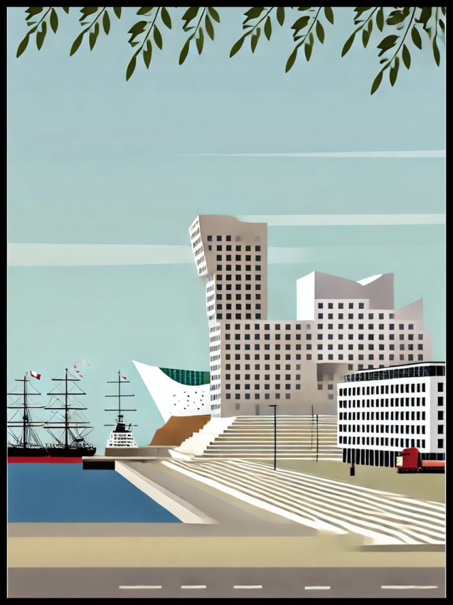 Plakat, Gdynia Port- architektura 4rooms