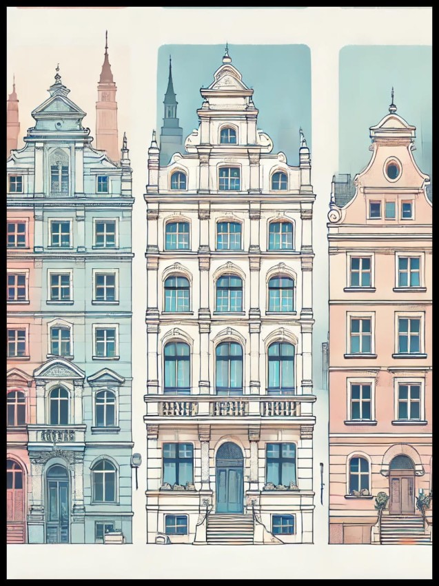 Kamienice Gdańsk pastele.jpg