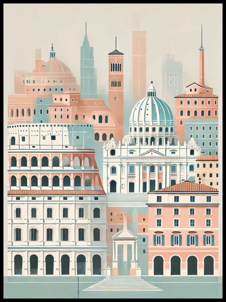 Rzym w ramcee pastelowy 1.jpg