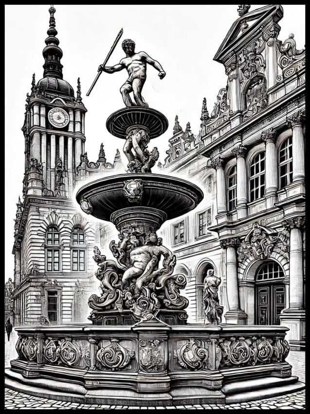 Neptun czarno biały w ramcee 1.jpg