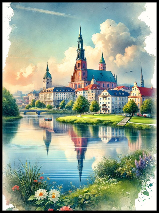 Dabrowa Górnicza akwarela w ramcee 1.jpg