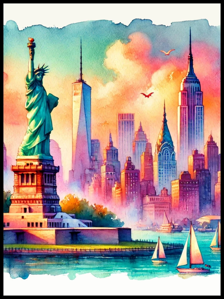 Statua Wolności kolorowa w ramcee 1.jpg