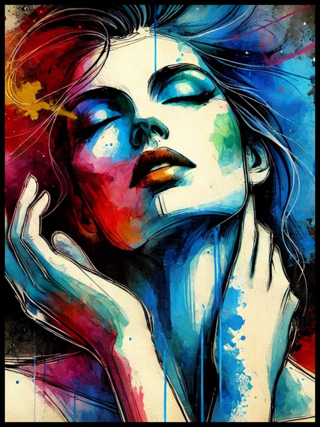 Kolorowa kobieta w ramcee 1.jpg