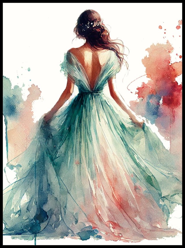 Kobieta w kolorowej sukni w ramcee 1.jpg