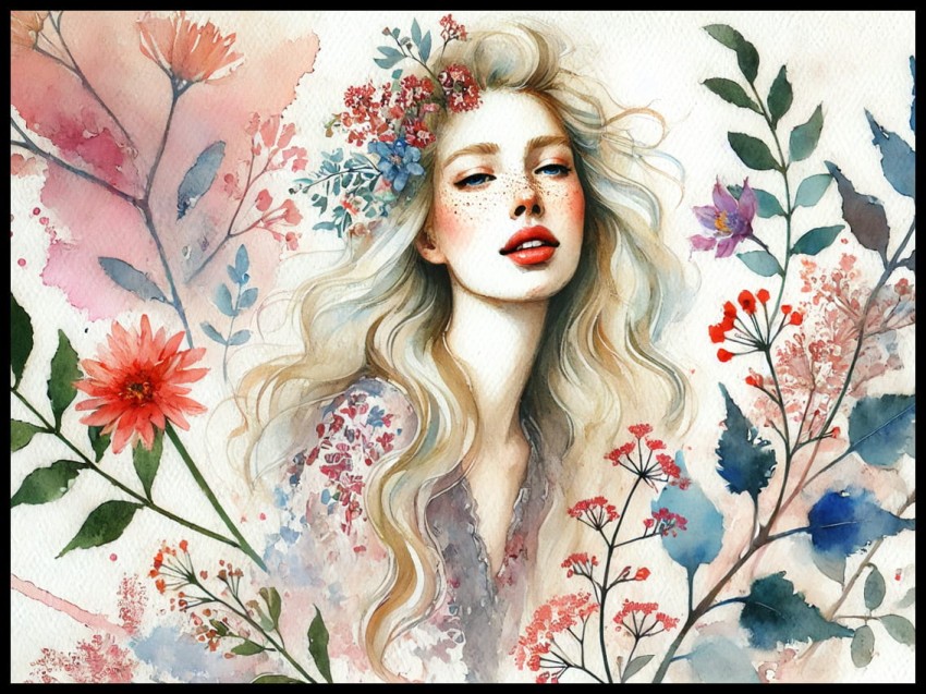 Blondynka w kwiatach poziom w ramcee 1.jpg