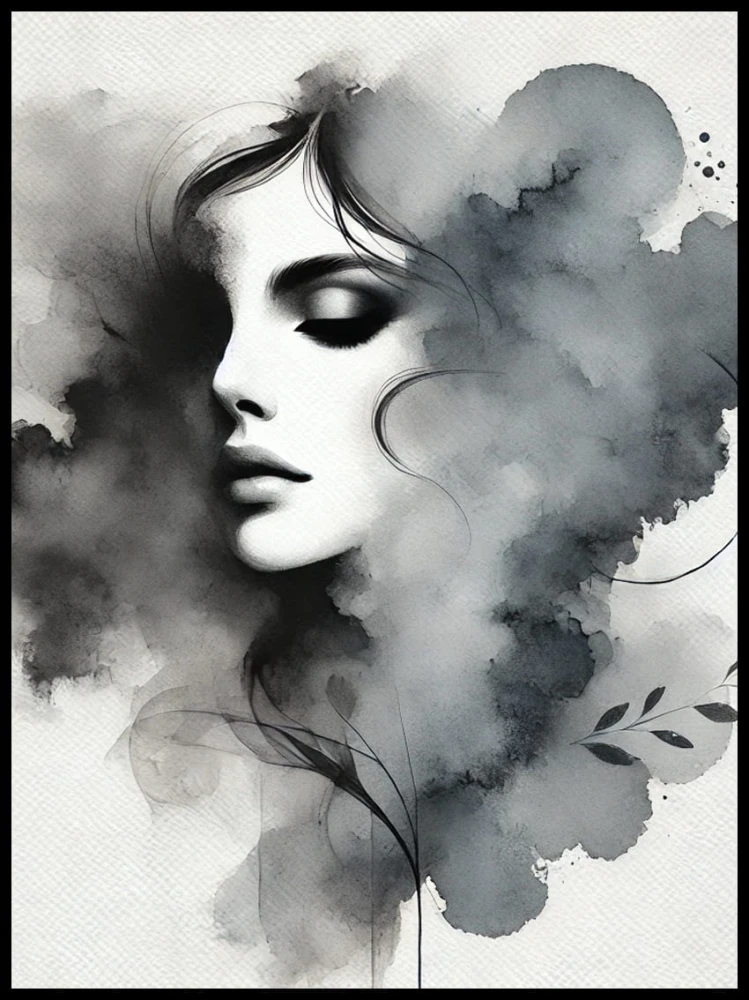 Akwarelowa Kobieta w ramcee 1.jpg