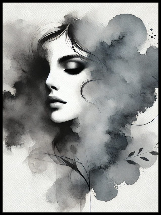 Akwarelowa Kobieta w ramcee 1.jpg