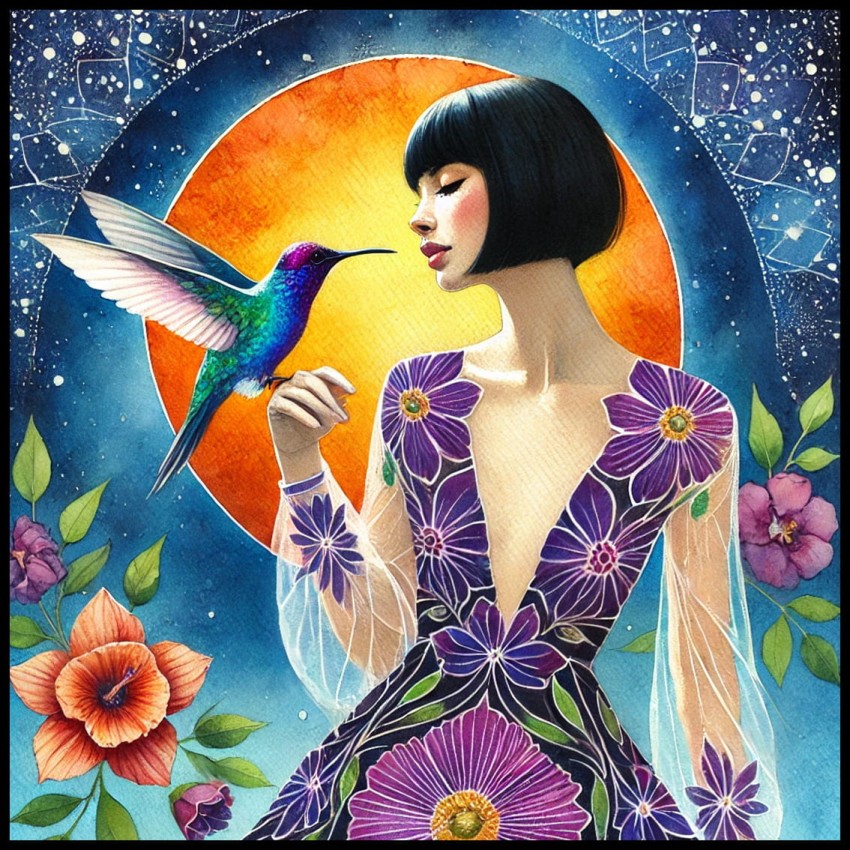 Kobieta z ptakiem w ramcee 1.jpg