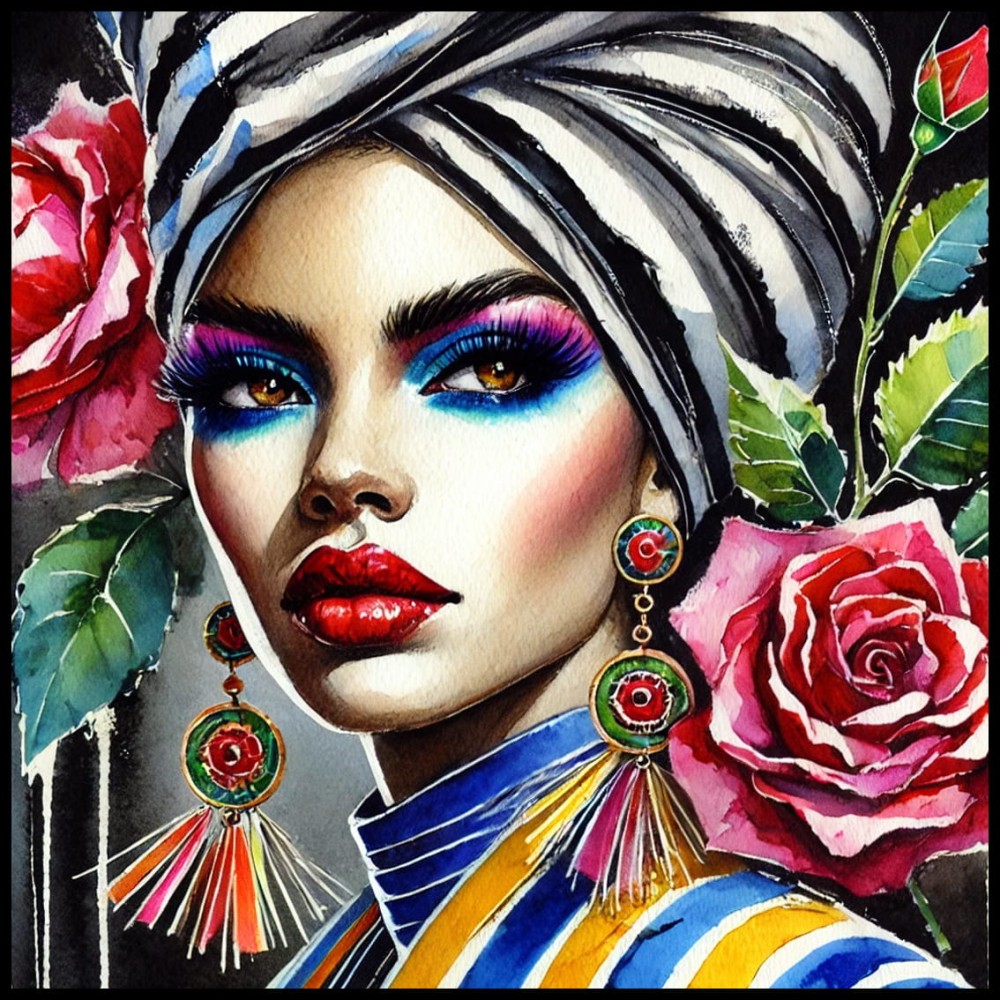 Kobieta w turbanie w ramcee 1.jpg