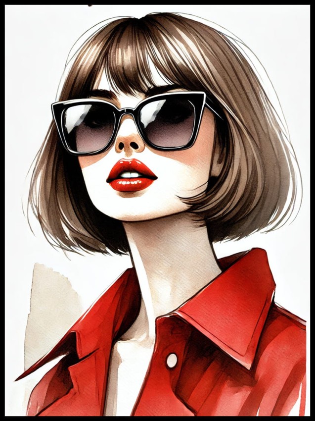 kobieta w czerwonej kurtce w ramcee 1.jpg