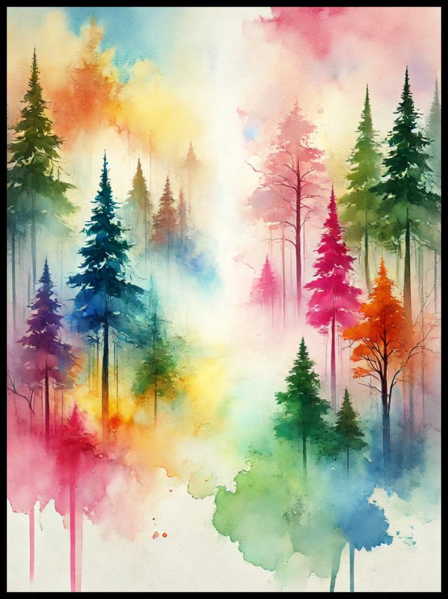 Akwarelowy Las w ramcee 1.jpg