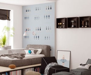 Tapeta z motywem sportowym, Niebieskie pływaczki