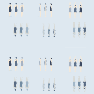 Tapeta z motywem sportowym, Niebieskie pływaczki