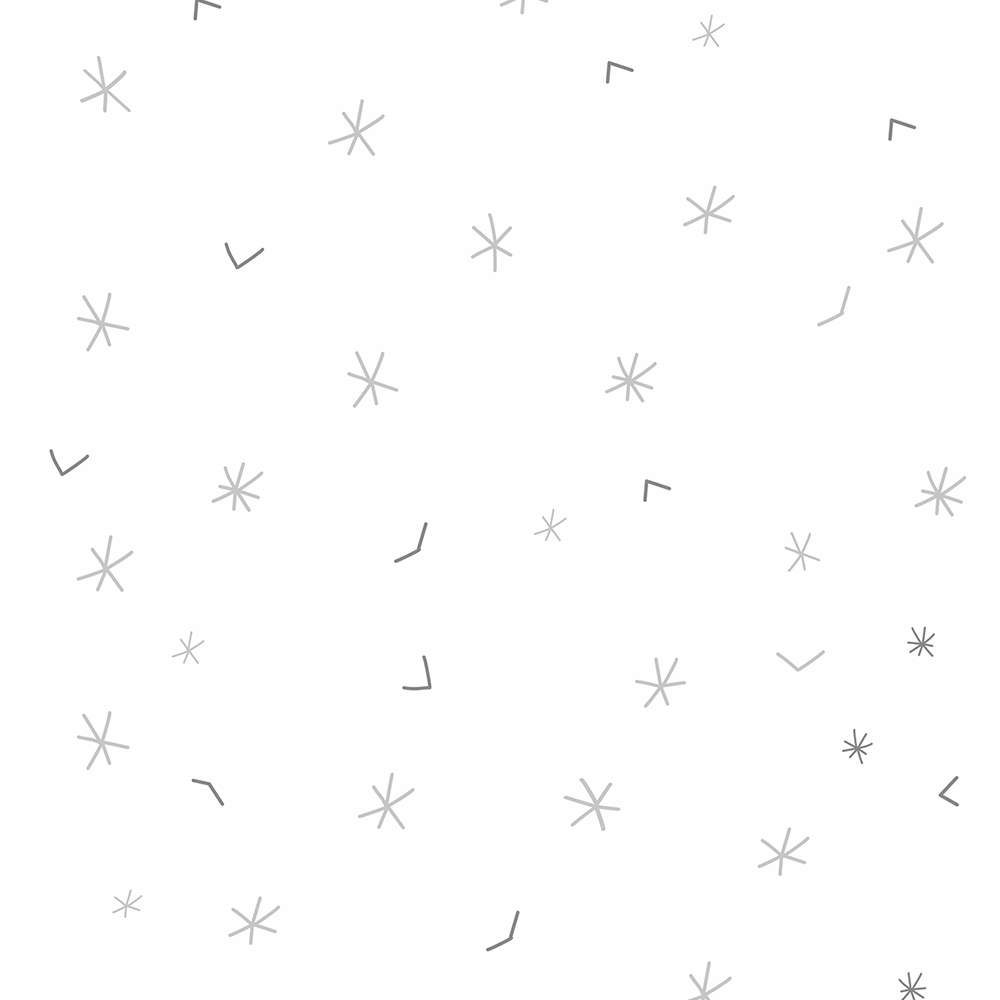 Tapeta do pokoju dziecięcego, Gwiazdki - Simple stars szara