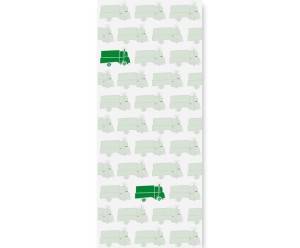 Tapeta do pokoju dziecięcego, Samochody zielone