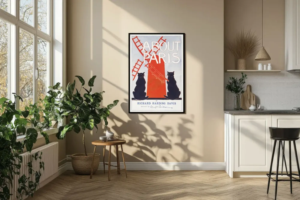 Plakat, Edward Penfield About Paris (1895)