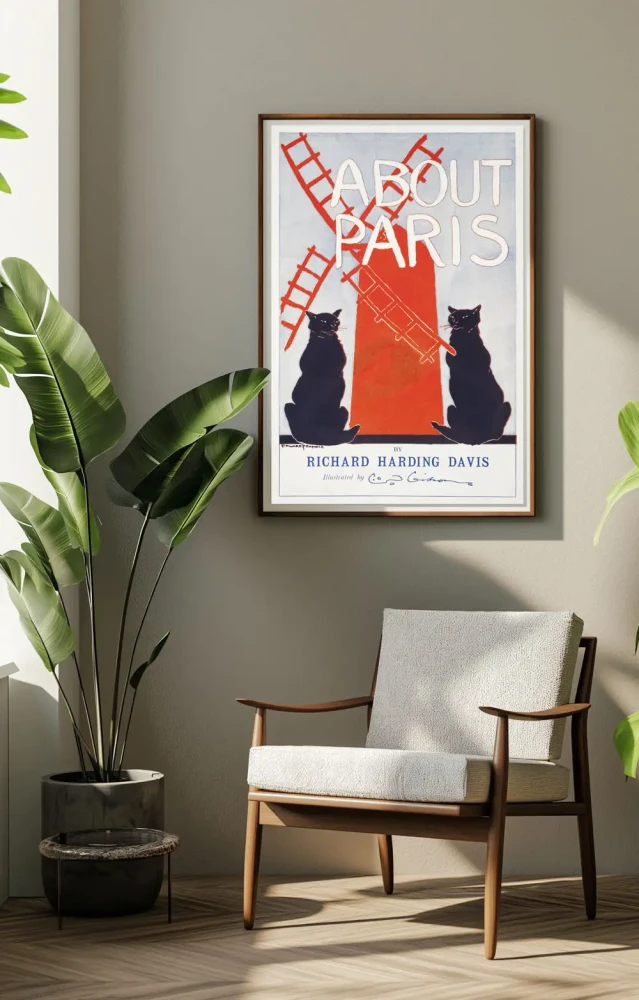 Plakat, Edward Penfield About Paris (1895)