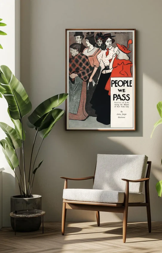 Plakat, Edward Penfield People we pass (1896)