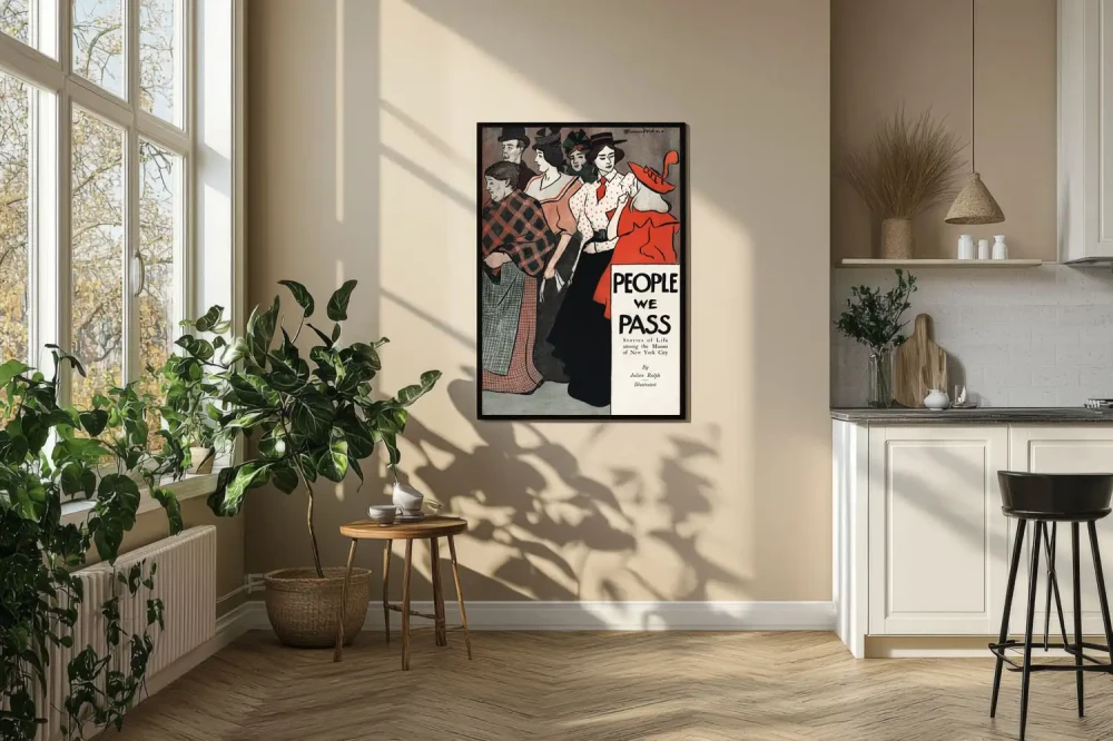 Plakat, Edward Penfield People we pass (1896)