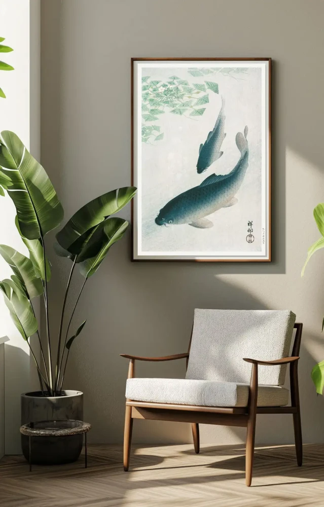 Plakat, Ohara Koson Carp or Koi (1926)