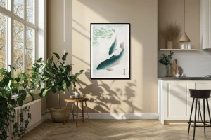 Plakat, Ohara Koson Carp or Koi (1926)