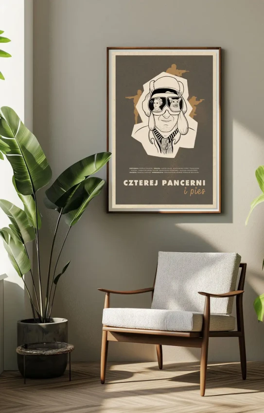 Plakat, Polski Film - Czterej pancerni i pies