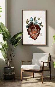 Plakat Serce - Korzenie Duszy