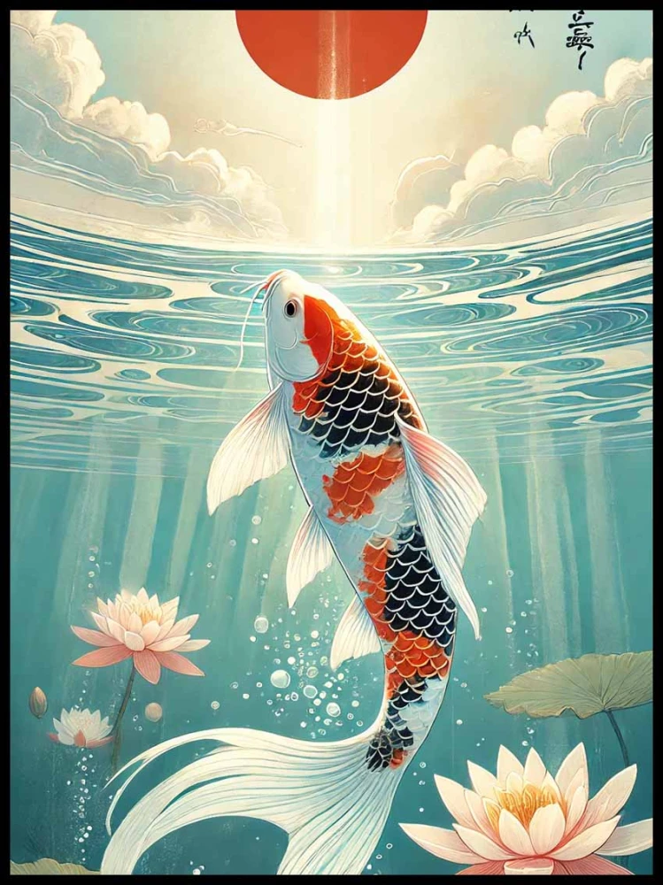 Japonia Ryba Koi w ramcee 1.jpg