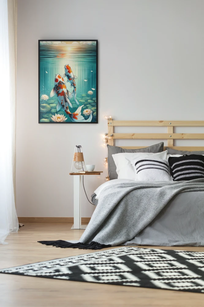 Plakat, Japonia - Ryby Koi