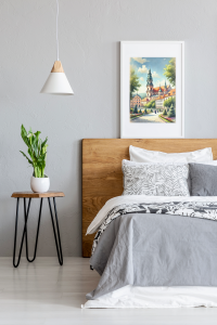 Plakat, Częstochowa - Jasna góra akwarela