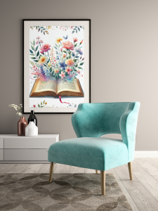 Plakat, Książka w kwiatach