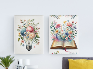 Plakat, Książka w kwiatach