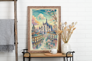 Plakat, Włochy Mediolan- artystyczny