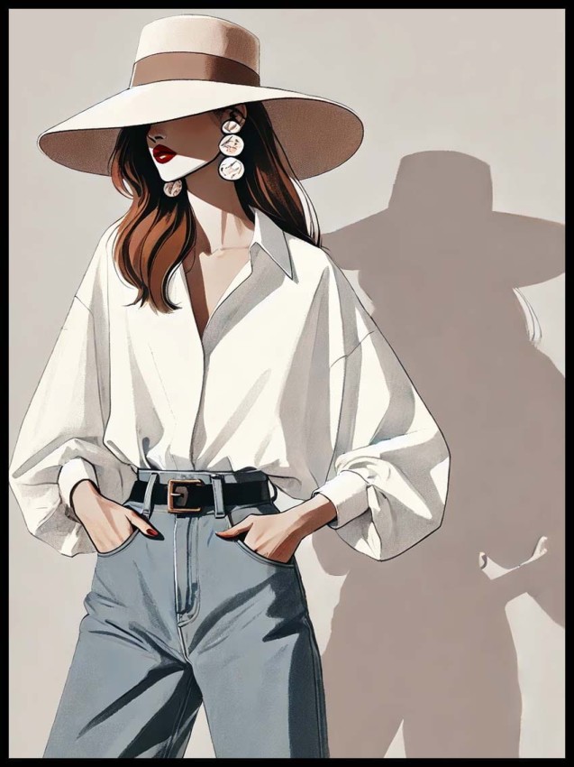 Kobieta w kapeluszu w ramcee 1.jpg