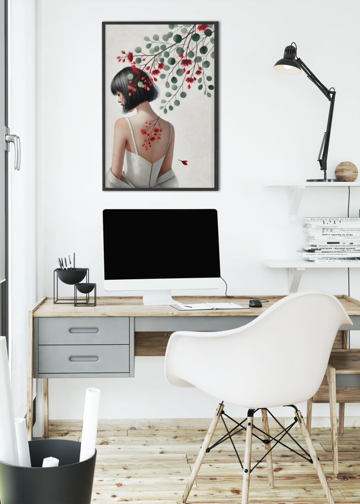 Plakat, Dziewczyna w kwiatach