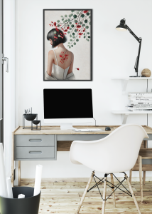 Plakat, Dziewczyna w kwiatach