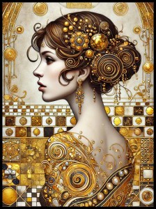 Kobieta w stylu Gustava Klimta w ramcee 2.jpg