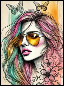 Dziewczyna i motyle w ramcee 1.jpg