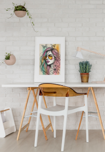 Plakat, Dziewczyna i motyle