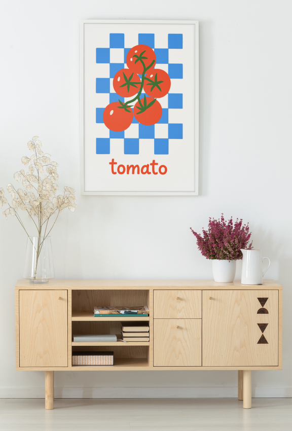 Plakat, Pomidory - Tomato retro