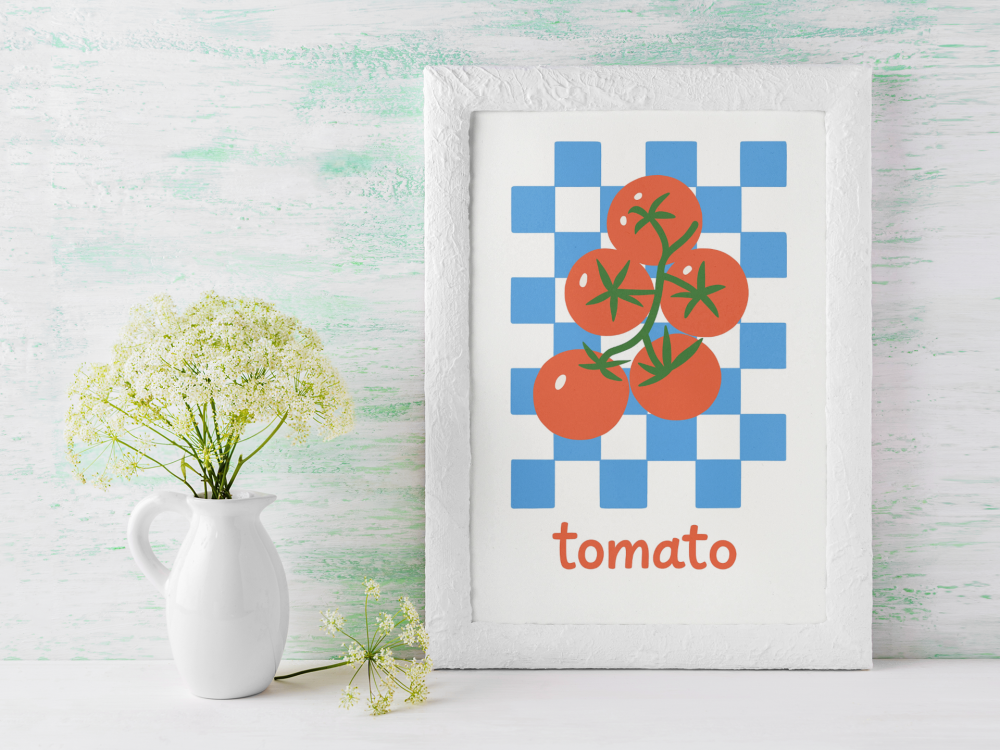 Plakat, Pomidory - Tomato retro