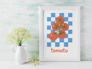 Plakat, Pomidory - Tomato retro