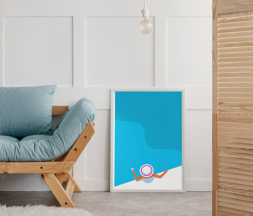 Plakat, Summer time - Dziewczyna w basenie