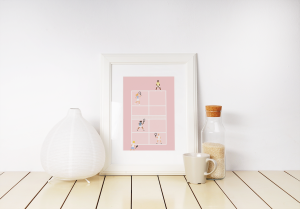 Plakat, Sport - Kort tenisowy - gra