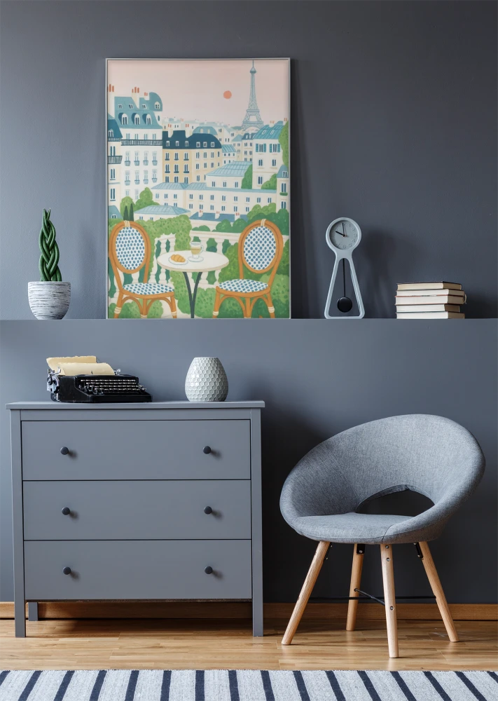 Plakat, Paryż - widok retro