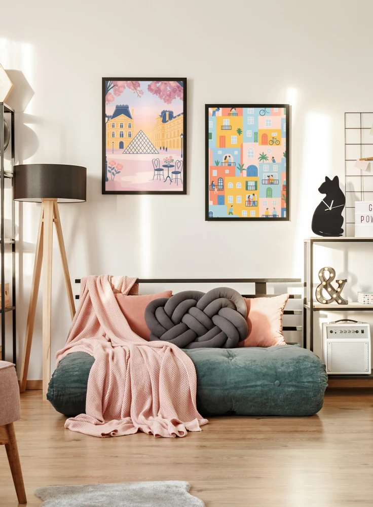 Plakat, Kolorowe kamienice