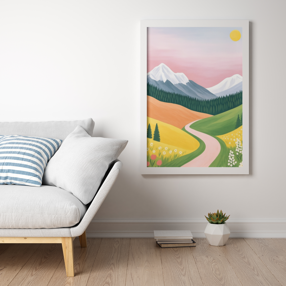 Plakat, Widok na góry