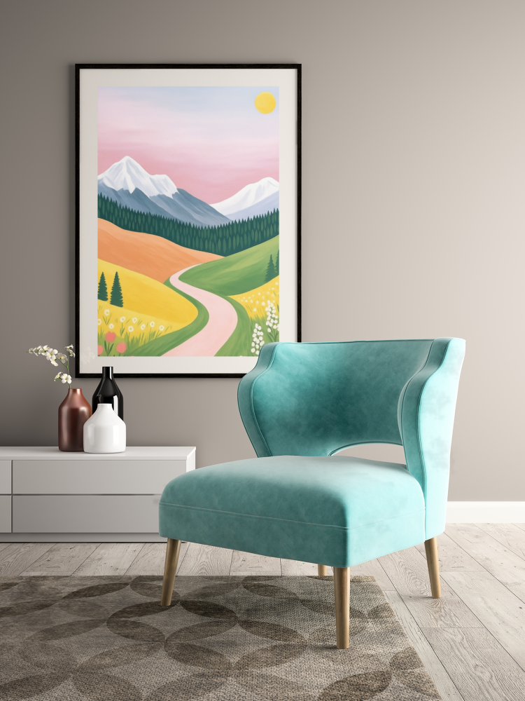 Plakat, Widok na góry