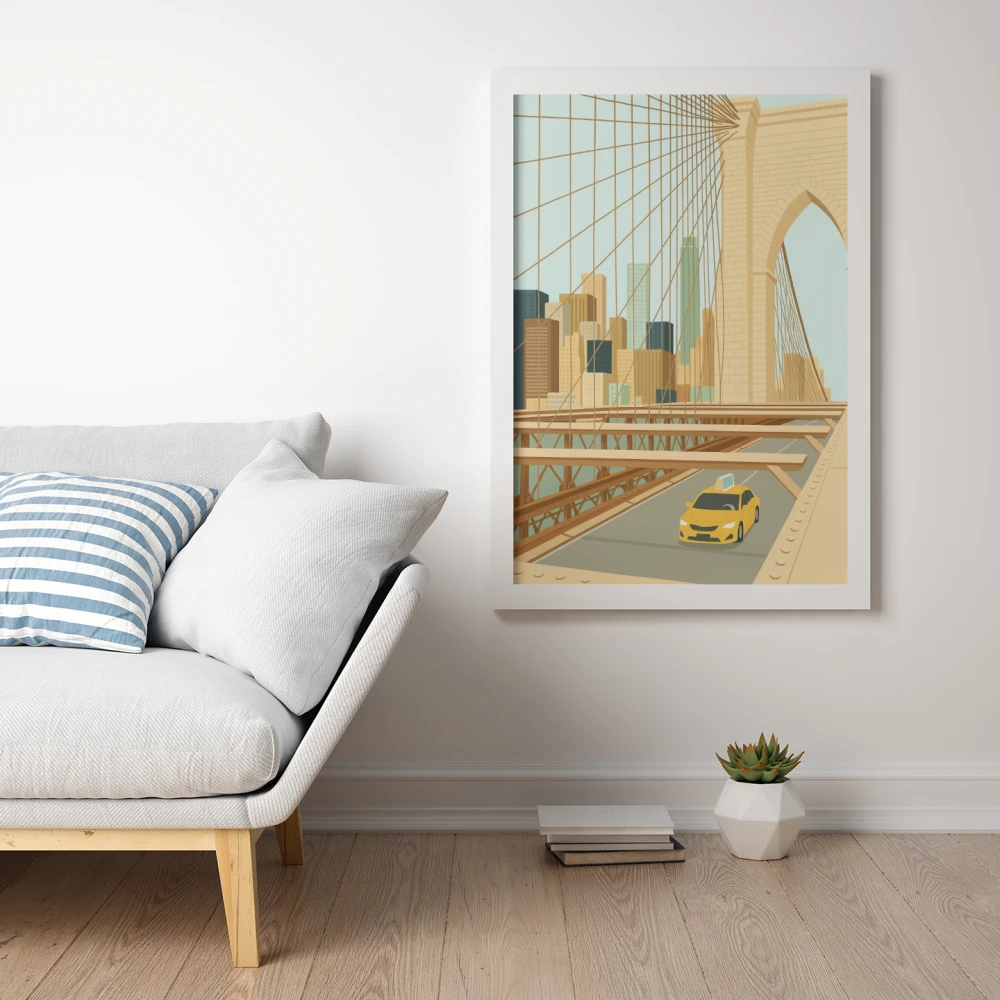 Plakat, Most w USA - kolorowy